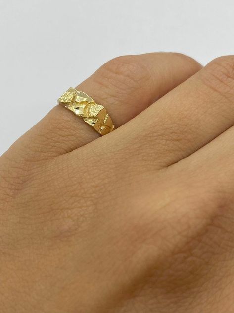 Nugget Rings Women, Pinky Ring For Women Unique, Gold Nugget Ring Women, Gold Pinky Ring Women, Nugget Rings Gold, Pinkie Rings For Women, Pinky Ring For Women, Nugget Rings, Gold Inspo