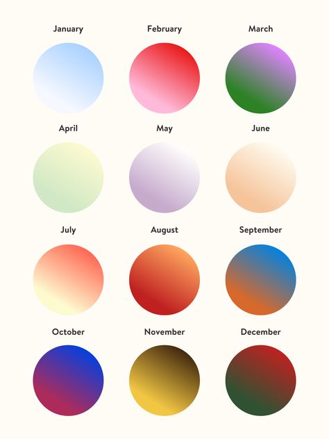 Colors of the Month: Which Color Represents each Month of the Year? – Sunday Citizen Color Palette For Each Month, Nail Color By Month, Month Colors Chart, Nail Colors By Month, Colors Of The Months, Color For Each Month, Month Of May Color Palette, Months Color Palette, Birth Colors By Month