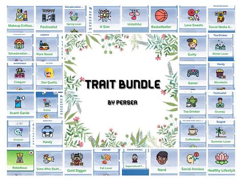 Trait Bundle - Portuguese Available! | PERSEA on Patreon Sims Traits, Sims Challenge, Sims 4 Cheats, Sims 4 Challenges, Sims 4 Traits, Sims 4 Cas Mods, Sims 4 Game Mods, Sims 4 Expansions, Sims 4 Cc Folder