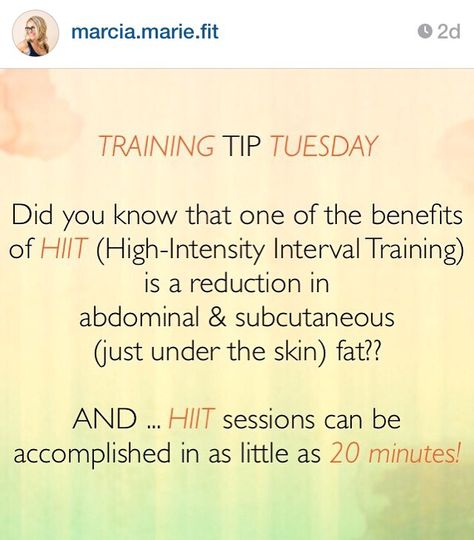 HIIT - Training Tip Tuesday #workout #HIIT #Fitness Tuesday Fitness Motivation, Fit Tip Tuesday, Skin Journey, Tuesday Workout, Hiit Benefits, Workout Hiit, Hiit Session, Tip Tuesday, Biggest Loser