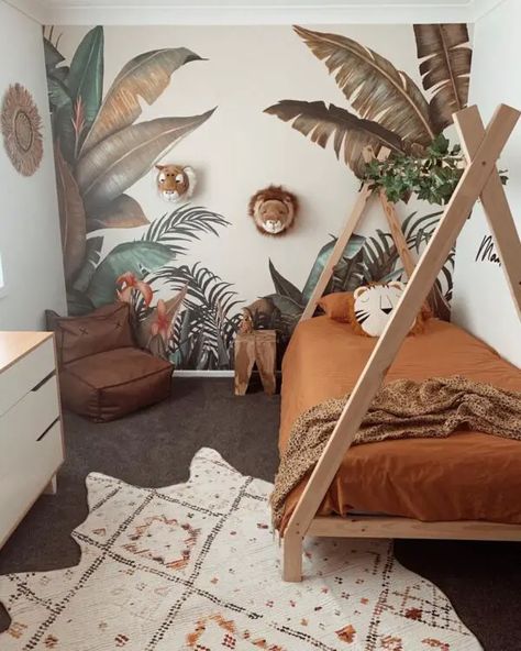 Boy Toddler Bedroom, Toddler Bedroom, Jungle Room, Baby Boy Room Decor, Kids Bedroom Inspiration, Toddler Boys Room, Kids Bedroom Designs, Dekorasi Kamar Tidur, Toddler Rooms