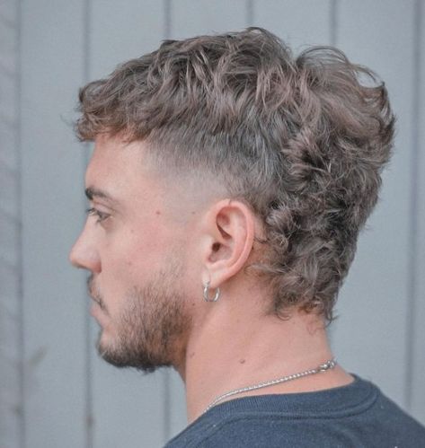 Short Wavy Hair Mullet for Men Men’s Short Shag Haircuts, Short Perm Mullet, Men’s Hairstyles Mullet, Oval Face Mullet Men, Guys Mullet Haircut Curly, Modern Mullet Haircut Curly, Mullet Style Haircut, Men’s Short Wavy Haircut, Mens Wavy Mullet