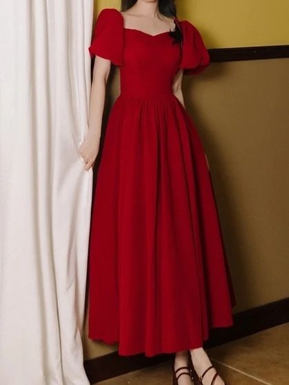 (1) All Items – Page 2 – Jasmine's Vintage Closet Suits For Women Professional, Red Beach Dresses, Meet Me In St Louis, Formal Suits For Women, Red Frock, Formal Dress Patterns, Cute Red Dresses, Maxi Dress Designs, Evening Gowns With Sleeves