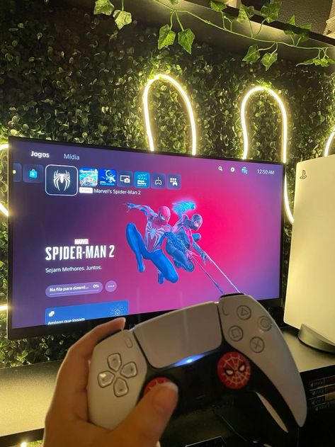 PlayStation5 Console – Marvel’s Spider-Man 2 Bundle Ps5 Spider Man 2, Ps5 Aesthetic Setup, Playstation 5 Aesthetic, Ps5 Aesthetic, Playstation Aesthetic, Ps5 Spiderman, Ps5 Setup, Spiderman 2 Ps5, Videogame Aesthetic