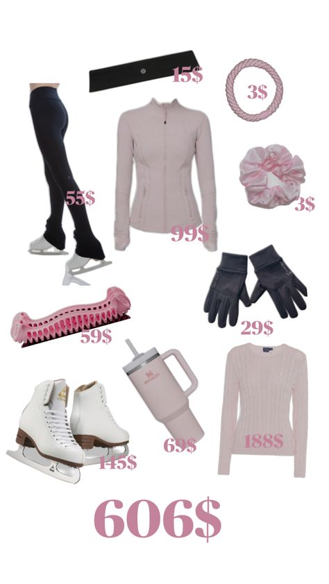 Ice skating outfit inspo+prices! Skate Aesthetic Outfits, Ice Skating Beginner, Figure Skating Moves, Skate Outfit, Skate Fits, Skating Outfit, Figure Ice Skates, Cheer Workouts, Figure Skating Outfits