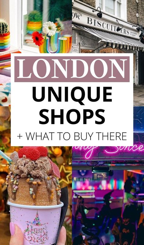 14 Most Unique Shops in London for Instagrammable Views Must Do Things In London, Best Food Places In London, Best Things To Buy In London, Thrift Stores In London, Best Shops In London, Visiting London For The First Time, Things To Buy In London, Must Do London, London Places To Go