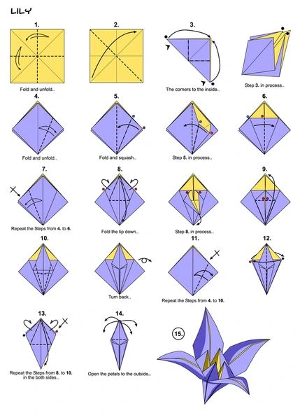 Dandelion Origami, Simple Origami Step By Step, Origami With Rectangle Paper, Oragami Ideas Cute Flower, Post It Origami, Origami Bird Tutorial, Sticky Note Crafts, Origami Easy Step By Step, Origami Step By Step