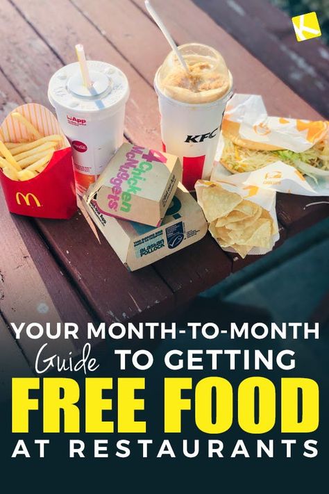 Your Month-to-Month Guide to Getting Food Freebies at Restaurants Free Food Coupons, Kfc Coupons, Insomnia Cookies, Restaurant Coupons, Secret Menu Items, Kids Eat Free, Birthday Freebies, Product Testing, Free Stuff By Mail