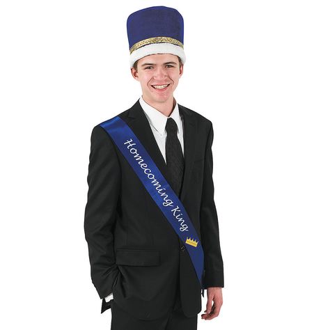 Blue+“Homecoming+King”+Sash+-+OrientalTrading.com Homecoming King, Granddaughter Birthday, White King, Just Don, How To Know, Party Wear, Homecoming, Apparel Accessories, 1 Piece