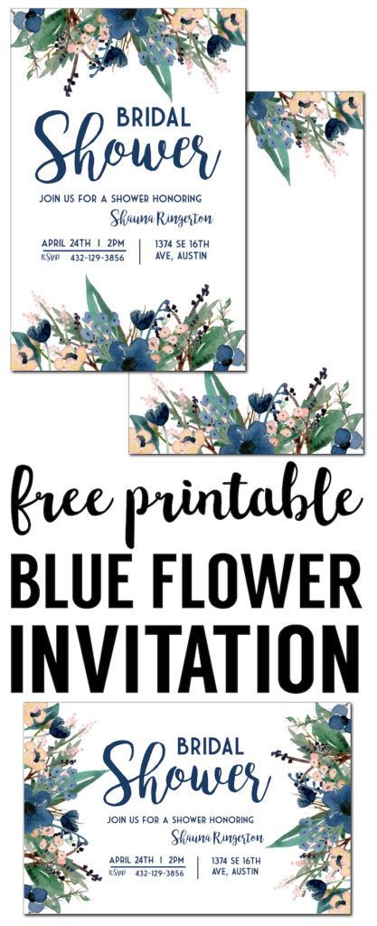 Blue Printable Invitation Templates. These free invitation templates are perfect for a wedding, bridal shower, baby shower, birthday party, or graduation party invitation., Bridal Shower Invitations Free, Event Invitation Design, Free Printable Invitations Templates, 70th Birthday Invitations, Pool Party Invitations, Free Printable Invitations, Party Invite Design, Printable Invitation Templates, Free Invitation Templates