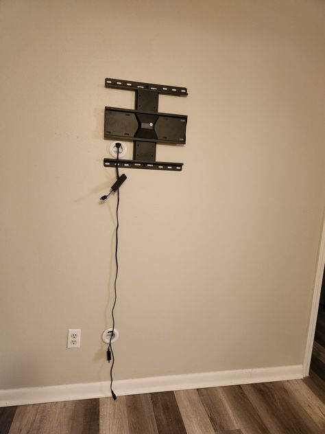 Hide Cords Mounted Tv, Decor Under Tv Wall Mounted Tv, Hidden Tv Mount, Hiding Tv Cords On Wall, Hide Cords On Wall, Decor Under Tv, Hide Tv Cords, Hide Tv, Tv Cords