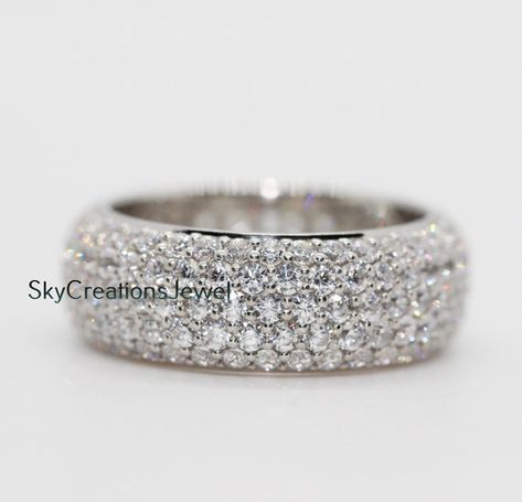 Thick Diamond Band, Thick Wedding Bands, Micro Pave Band, Pave Wedding Rings, Pave Wedding Bands, Pave Diamond Band, Pave Band, Dream Gift, Wedding Etsy