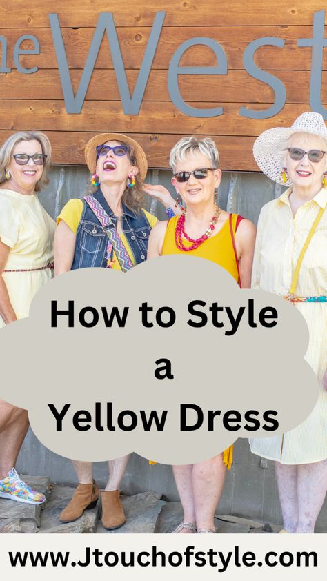 Casual Easter Outfit, Clothes For Women Over 50, Butter Yellow, Colorful Accessories, Crew Clothing, Button Up Dress, Knee Dress, Yellow Stripes, How To Style