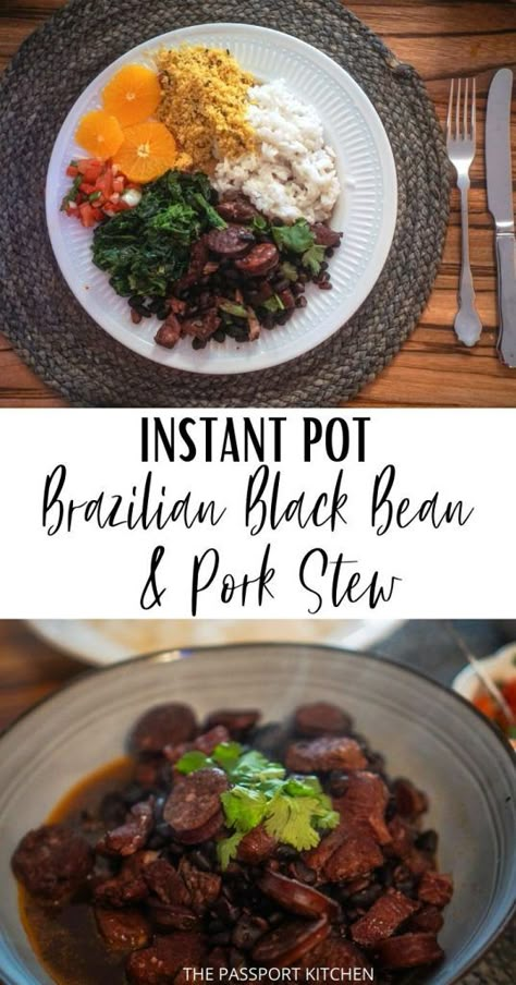 Feijoada Recipe, Black Bean Stew, Bean Pasta, Pork Stew, Instant Pot Pork, Beef Stew Meat, Bean Stew, Vegan Sausage, Instant Pot Dinner Recipes