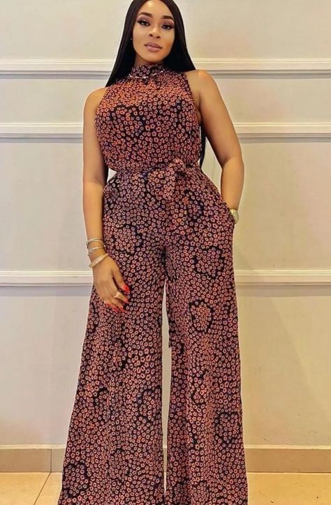 Latest Ankara Palazzo Jumpsuit, Chiffon Jumpsuit Styles In Nigeria, Palazzo Jumpsuit Outfit Classy, Classy Jumpsuit Outfits, Two Pieces Outfits, Pieces Outfits, Beautiful Jumpsuits, 2piece Outfits, Jumpsuit Outfits