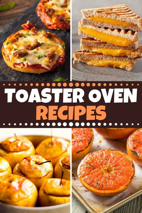 These toaster oven recipes are quick, easy, and delicious! From roasted carrots to pizza bagels to macaroons, you’ll be surprised at what the amazing toaster oven can do. Healthy Toaster Oven Recipes, Toaster Oven Pizza, Toaster Recipes, Bagel Pizza Recipe, Lunch Recipies, Toaster Oven Cooking, Easy Oven Recipes, Mini Toaster, Toaster Oven Recipes