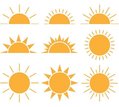 Png Sun, Tattoo Klein, Sun Clip Art, Sun Clipart, Sun Svg, Half Sun, Sunshine Svg, Cartoon Sun, Sun Tattoos