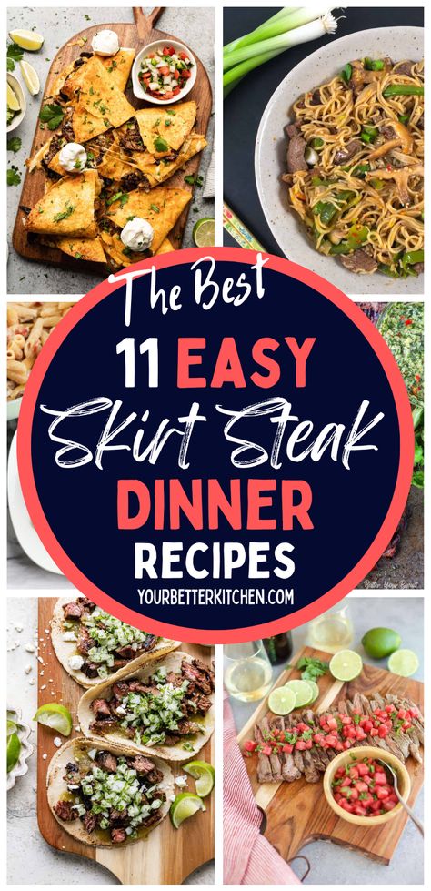 Skirt Steak Dinner, Recipes With Noodles, Easy Steak Dinner, Cheap Steak, Healthy Steak, Steak Dinner Recipes, Skirt Steak Recipes, Grilled Skirt Steak, Flank Steak Recipes