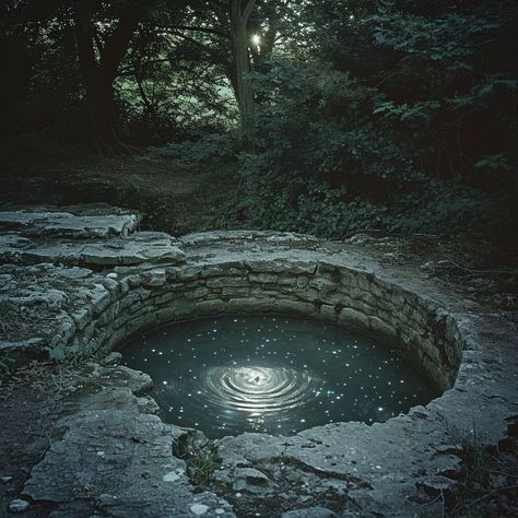 Mystical Moonlit Well: An enchanting moonlit well nestled in a tranquil forest, exuding a mysterious and magical aura. #moonlight #well #forest #mystical #tranquil #aiart #aiphoto #stockcake ⬇️ Download and 📝 Prompt 👉 https://ayr.app/l/C3Qm Moonlight Forest Aesthetic, Moonlit Forest Aesthetic, Mystic Aesthetic, Mystical Woods, Moonlight Landscape, Magical Circle, Crystal Forest, Moonlit Garden, Mystic Forest