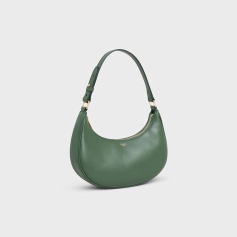 Ava Bag in Smooth Calfskin - Forest - 193953DGQ.31FE | CELINE Celine Ava Bag, Hedi Slimane Celine, Celine Ava, Ava Green, Celine Handbags, Green Handbag, Green Purse, Hedi Slimane, Handbags And Purses