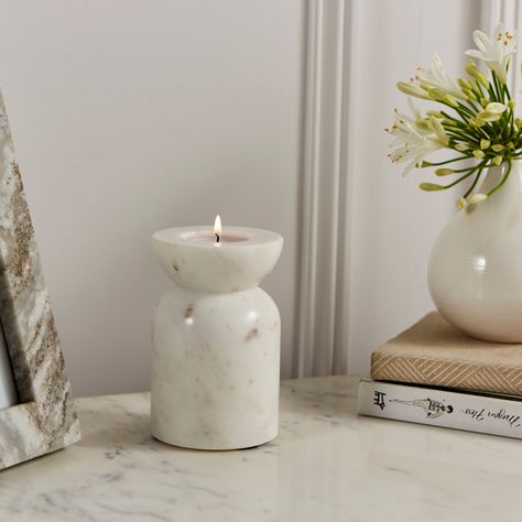 * Tealight Holder * Marble Design * Multiple Colourways Available Create an intimate atmosphere with our Marble Tealight Holder, a contemporary candle holder designed for tealights. Its stylish and sleek marble design adds a touch of modern elegance to your home. With multiple colourways available, you can mix and match to create a personalised and inviting ambience in any room. Trend Candles, Candles Trends, Contemporary Candle Holders, Natural Calm, Marble Candle Holder, Modern Candle Holders, Marble Candle, Modern Marble, Marble Decor