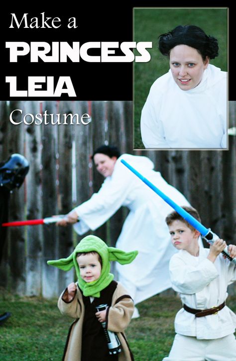 This blog will give you some ideas to make a Princess Leia costume or to buy parts of it at a thrift store. Easy enough but does require a bit of effort. Princess Leia Costume Diy, Kids Star Wars Costumes, Luke Skywalker Costume, Star Wars Costumes Diy, Disfraz Star Wars, Princess Leia Costume, Yoda Costume, Jedi Robe, Jedi Costume