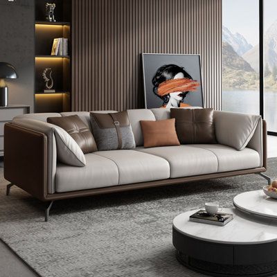 Cafe Design Inspiration, Luxury Sofa Living Room, Beautiful Sofa, Faux Leather Sofa, Unique Sofas, Brown Leather Sofa, Living Room Sofa Design, Beautiful Sofas, Luxury Sofa