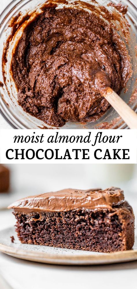 Chocolate Cake For Birthday, Almond Flour Chocolate Cake, Almond Flour Desserts, Glutenfri Baking, Cake For Birthday, Chocolate Almond Cake, Almond Flour Cakes, Almond Cake Recipe, Gluten Free Chocolate Cake