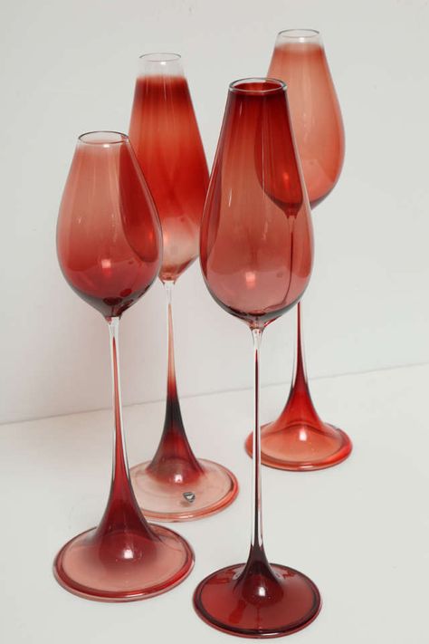 Nils Landberg Orrefors Tulpanglas, 1957 For Sale at 1stdibs Glass Goblets, Table Ware, Red Glasses, Life Right Now, Objet Design, Deco Table, Dream House Decor, September 2024, The Little Things