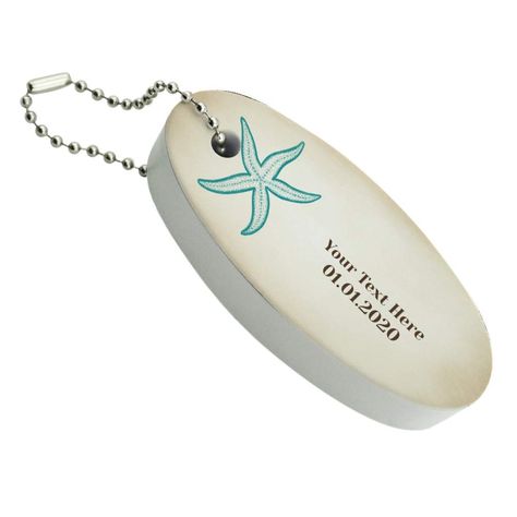 PRICES MAY VARY. FLOATING KEYCHAIN: You'll always know where your keys are with our seaworthy boat key float. Featuring a vibrant design on one side, and an easy-open bead ball chain, it's the perfect accessory for all of your aquatic adventures. Makes a great stress reliever. QUALITY MATERIAL: Our durable lightweight float is crafted from soft polyurethane and will comfortably float four full-size keys, or about 1.2 ounces. The featured design shown is printed on one side, and the backside is l Boat Buoy, Ball Chain, Fishing Boats, Starfish, Personalized Custom, Float, Beach Wedding, Floating, Fashion Branding