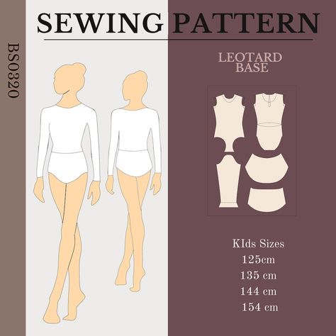 Ice Skating Dress Pattern, Sewing Dance Costumes, Gymnastic Leotard Pattern, Dress Bodice Pattern, Figure Skating Dress Patterns, Ballet Leotard Pattern, Dancewear Patterns, Ballroom Dress Pattern, Bodysuit Sewing Pattern