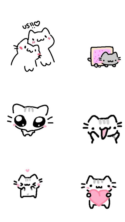 Simple Cat Drawing, Cute Easy Doodles, Chibi Cat, Goofy Drawing, Cute Little Tattoos, Cat Hacks, Cat Doodle, Funny Comic, Easy Doodles Drawings