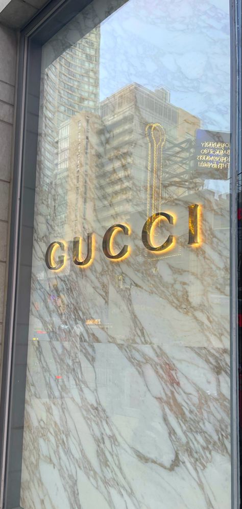 Aesthetic Gucci logo Gucci Logo Aesthetic, Gucci Sign, Gold Signage, Aesthetic Gucci, Gucci Aesthetic, Gucci Store, Gucci Logo, Times New Roman, Old Money