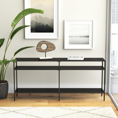 Console Table Metal, Black Metal Console, Steel Console Table, Console Table Entryway, Create A Magazine, Iron Console Table, Industrial Console Tables, Black Console Table, Metal Console Table