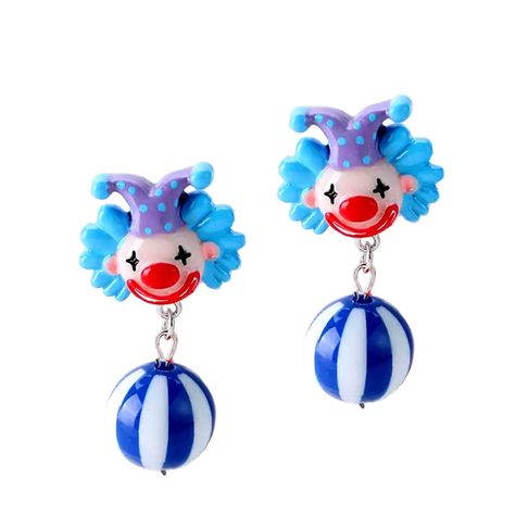 PRICES MAY VARY. Joker jewelry for women & young adult in the shape of clown face. These cute dangly weird earrings are apt for various theme parties - birthday / bachelorette / circus / beach. The bright colors and pleasing smile of these clown earrings make it a great choice for anytime styling. Lightweight and attractive, these rock as a bachelorette party jewelry, as much as for a circus theme birthday party. Hard to go unnoticed, style it yourself or gift it to a friend. This bling is a chi Joker Jewelry, Circus Theme Birthday Party, Clown Earrings, Clown Hair, Clown Accessories, Creepy Earrings, Circus Birthday Party Theme, Weird Earrings, Clown Party