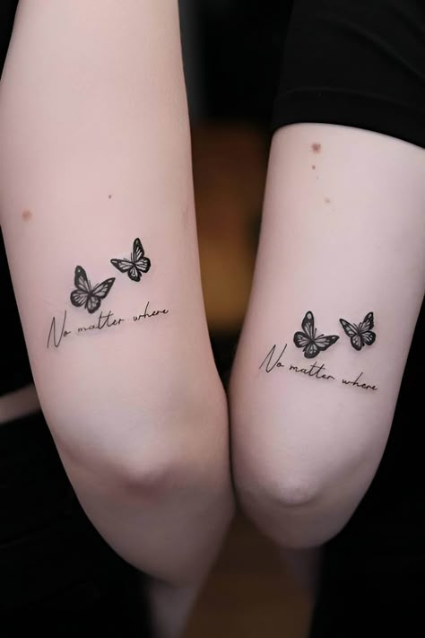 Here are some of the most elegant matching tattoo designs to inspire you on your next parlor trip. You can get them together with your best friends, sisters, mothers, or significant other. Share this list with them so you can decide on which design is the best for you! Matching Disney Tattoos, Small Best Friend Tattoos, Matching Tattoo Ideas, Maching Tattoos, Mom Daughter Tattoos, Matching Friend Tattoos, Matching Best Friend Tattoos, Bestie Tattoo, Matching Sister Tattoos