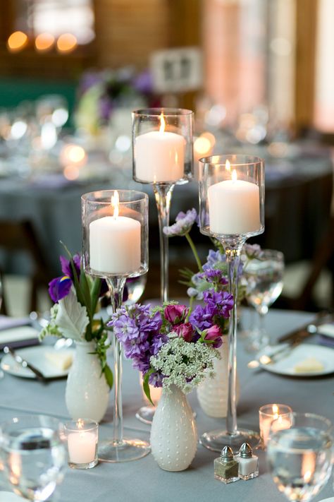 Bud Vase and Tall Candle Centerpiece | photography by http://shanewelch.com | floral design by http://www.scarletpetal.com/ Tall Candle Centerpiece, Stemmed Candle Holders, Candles And Flowers, Tall Wedding Centerpieces, Candle Wedding Centerpieces, Candleholder Centerpieces, Tall Candle, Wedding Centerpieces Diy, Candle Centerpieces