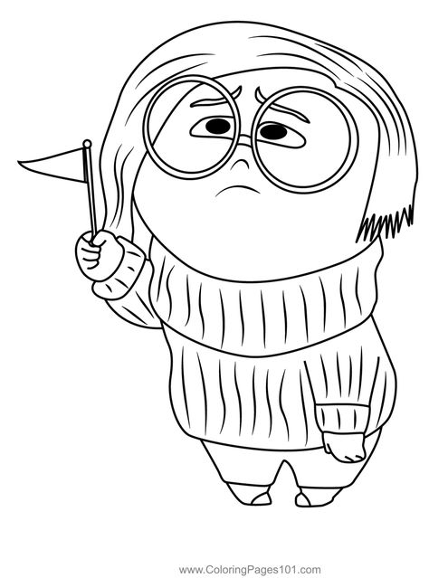 Sadness 4 Inside Out 2 Coloring Page Inside Out 2 Characters Coloring Pages, Inside Out Coloring Pages Free Printable, Inside Out Poster, Inside Out Coloring Pages, Inside Out Emotions, Inside Out Characters, Door Decorating Contest, Inside Out 2, Cartoon Pictures