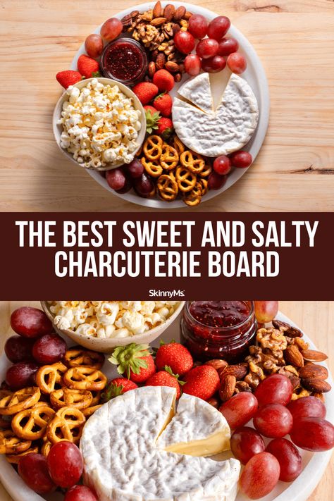 The Best Sweet and Salty Charcuterie Board Salty Sweet Charcuterie Board, Salty Charcuterie Board Ideas, Charcuterie Board Ideas Dessert, Savory Charcuterie Board Ideas, Salty Charcuterie Board, Sweet And Salty Charcuterie Board, Sweet And Savory Charcuterie Board, Charcuterie Board Sweet, Candy Charcuterie Board Ideas