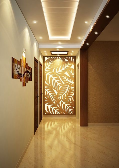 Flat Lobby Design, Passage Ceiling Design Modern Luxury, Entrance Foyer False Ceiling Design, Entrance Pop Design, Passage Pop Ceiling Design, Foyer False Ceiling Design, Passage Wall Design Modern, Passage Ceiling Design Modern, Corridor False Ceiling Design