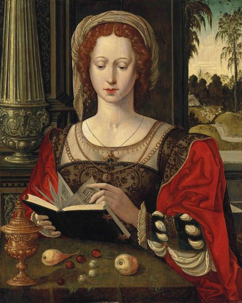 16th Century Paintings, Saint Mary Magdalene, 16th Century Portraits, 16th Century Fashion, 16th Century Art, Medieval Artwork, Mary Magdalene, Saint Mary, Classic Paintings