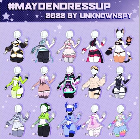 Unknownspy Dressuptober, Draw Your Character In This, Cool Oc Outfits, Draw Your Character In This Outfit, Outfit Ideas For Drawing, Outfit Ideas For Ocs, Outfits For Ocs, Draw Your Oc In This Outfit, Outfit Reference Drawing