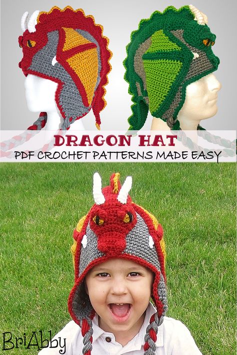 Dragon Hat Crochet Pattern Free, Crochet Newborn Costume Free Pattern, Mythical Creature Crochet Pattern, Crochet Dragon Scarf Pattern Free, Crochet Dragon Hat Free Pattern, Dragon Hat Crochet, Crochet Animal Hats Free Patterns, Crochet Dragon Hat, Animal Hat Crochet