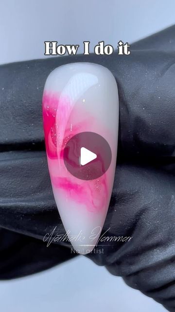 Beautiful Nail Designs Acrylics, Nail Makeover Videos, Cute Regular Nail Polish Nails Designs, At Home Painted Nails, Glazed Nail Designs, How To Do Watercolor Nails, Easy Gel Nail Ideas For Beginners, Diy Marble Nails Easy, Ink Color Nails