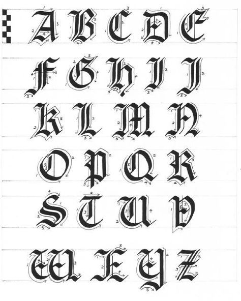 Calligraphy Letters Alphabet, Calligraphy Fonts Alphabet, Tattoo Fonts Cursive, Lettering Styles Alphabet, Gothic Lettering, Chicano Lettering, Tattoo Lettering Styles, Lettering Guide, Alphabet Font