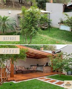 "Before And After Design": This Instagram Account With 1.3 Million Followers Is Showcasing Incredible Redecorations | Bored Panda House Makeovers, Desain Lanskap, Backyard Renovations, Backyard Garden Design, Backyard Makeover, Backyard Patio Designs, Backyard Decor, Backyard Landscaping Designs, Backyard Design