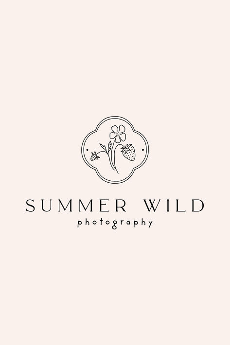 Feminine Logo Design Inspiration, Dainty Logo Design, Boutique Logo Ideas, Coquette Logo, Small Business Logo Ideas, Flat Florals, Esthetician Ideas, Hand Drawn Branding, Boho Logos