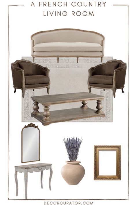 French Country Mood Board, Vintage Shabby Chic Bedroom, Country Style Sofas, Post Decor, French Living Room Decor, Romantic House, Parisian Interior Design, Country Living Room Design, French Country Decorating Living Room