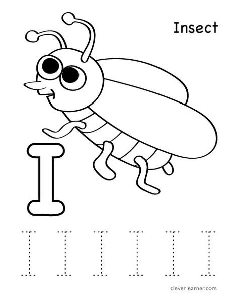 I Is For Insect Preschool, I For Insects Preschool, Preschool Letter I Worksheets, Letter I Crafts For Preschoolers, I Is For Insect, Letter I Tracing, Insect Preschool, Letter I Activities, Letter I Crafts