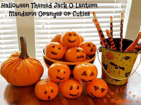 Halloween Themed Jack O Lantern Mandarin Oranges or Cuties  #halloween #jackolantern #cuties #mandarins #pumpkin #diy Pumpkin Lessons, Healthy Holiday Treats, Lantern Image, Mandarin Oranges, Healthy Holidays, Year One, Halloween Snacks, Halloween Food For Party, Halloween Food